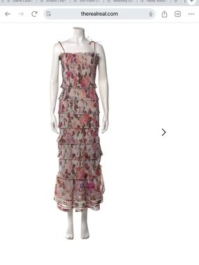 V. Chapman Mid Length Floral Dress - Size L